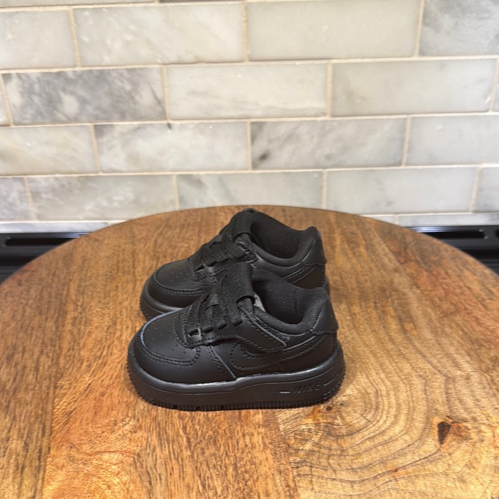 Nike Force 1 Low EasyOn Toddler Kids Black Sneakers